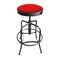 Holland Bar Stool Co Adjustable Stool, Clear Coat Finish, Canter Red Seat 910CL011 - alternate 1